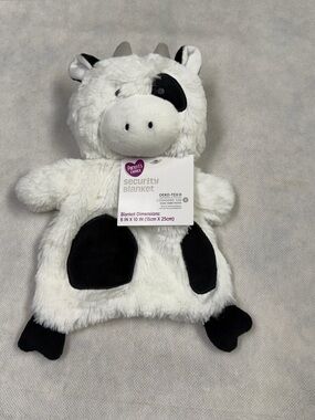 Parent's Choice Brand Plush Cow Lovely Baby Security Blanket 6x10”
